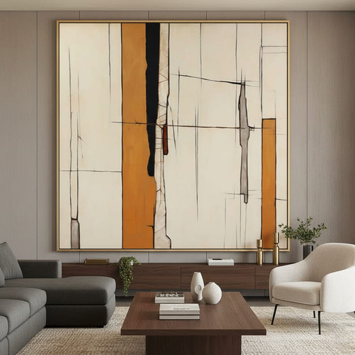 Chasm Lines – Abstract Hand-Painted Oil Painting