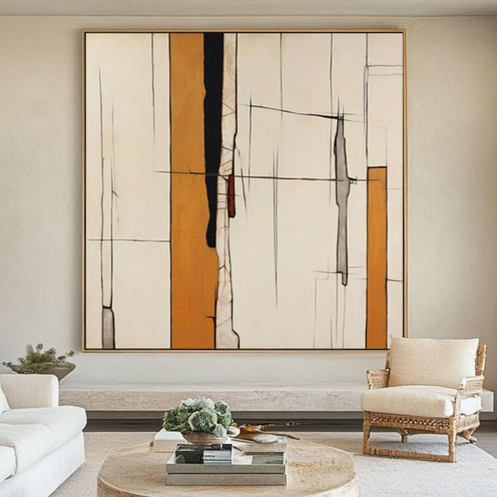 Chasm Lines – Abstract Hand-Painted Oil Painting