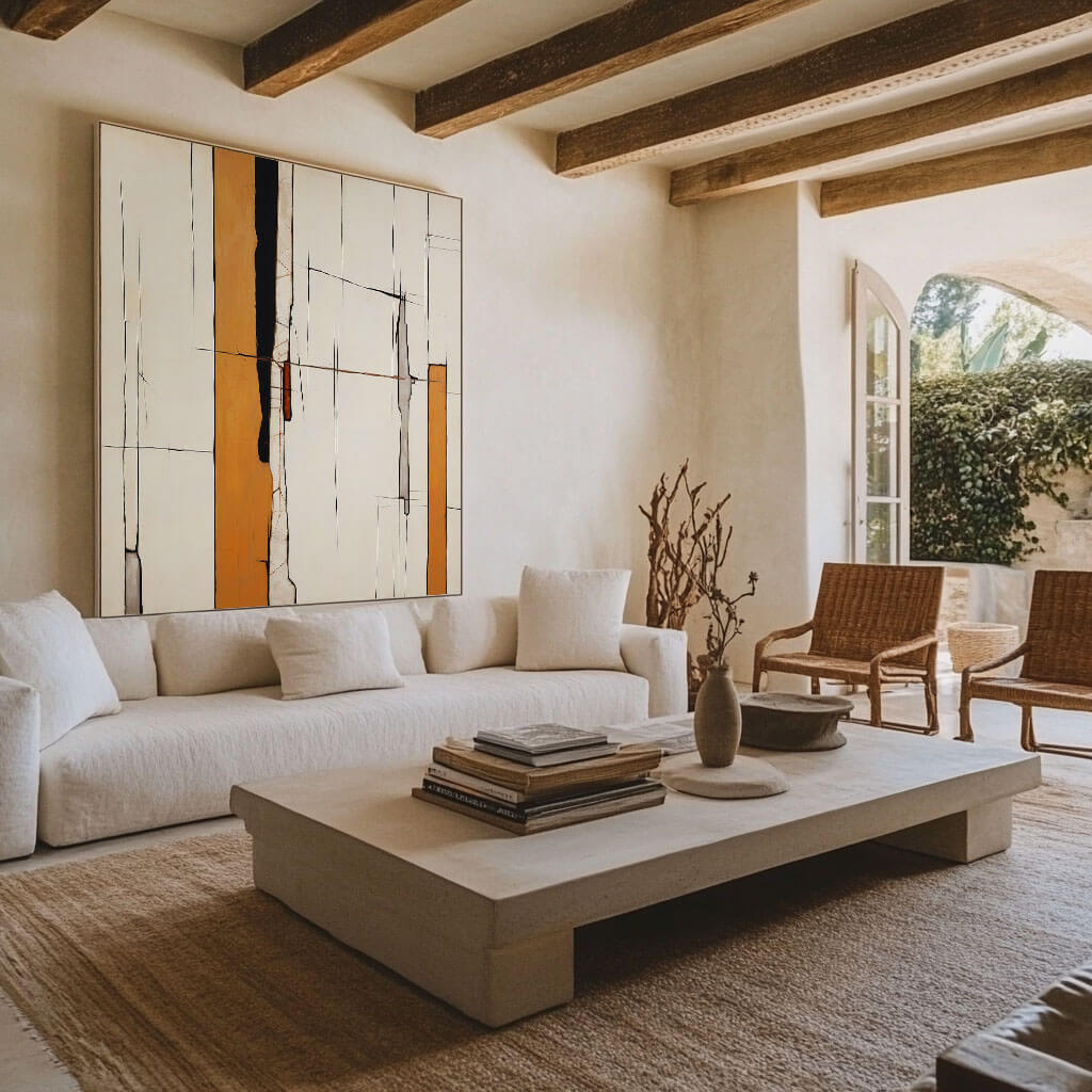 Chasm Lines – Abstract Hand-Painted Oil Painting