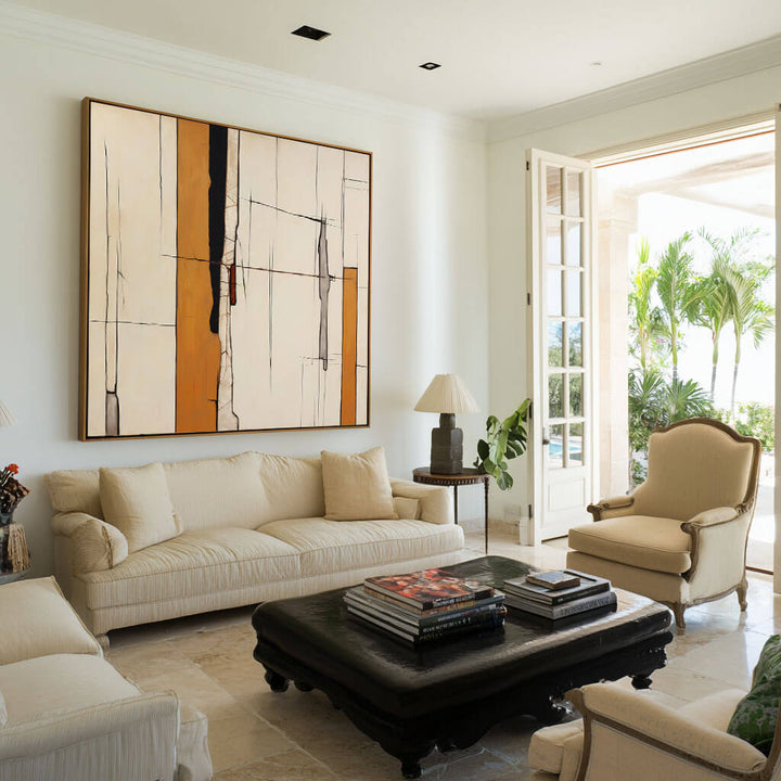 Chasm Lines – Abstract Hand-Painted Oil Painting