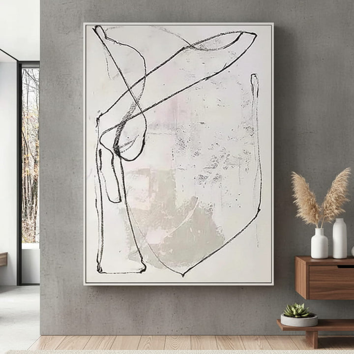 Figurative Whisper – Abstract Hand-Painted Oil Painting