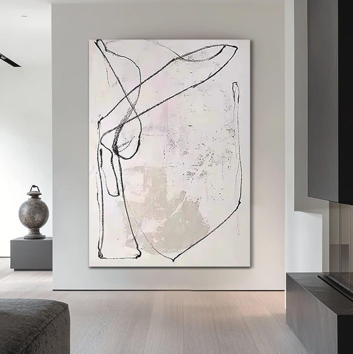 Figurative Whisper – Abstract Hand-Painted Oil Painting