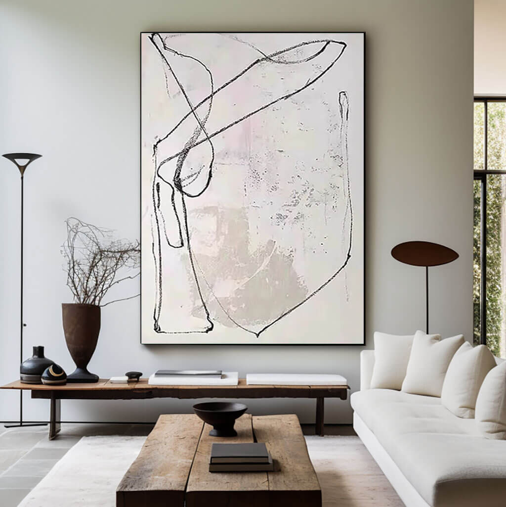 Figurative Whisper – Abstract Hand-Painted Oil Painting