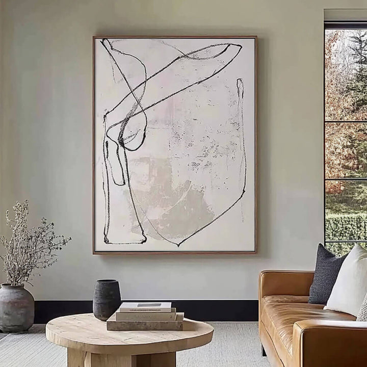 Figurative Whisper – Abstract Hand-Painted Oil Painting