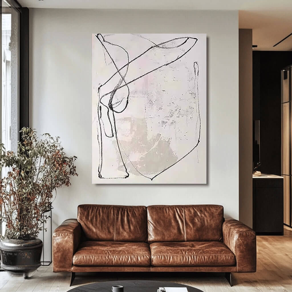 Figurative Whisper – Abstract Hand-Painted Oil Painting