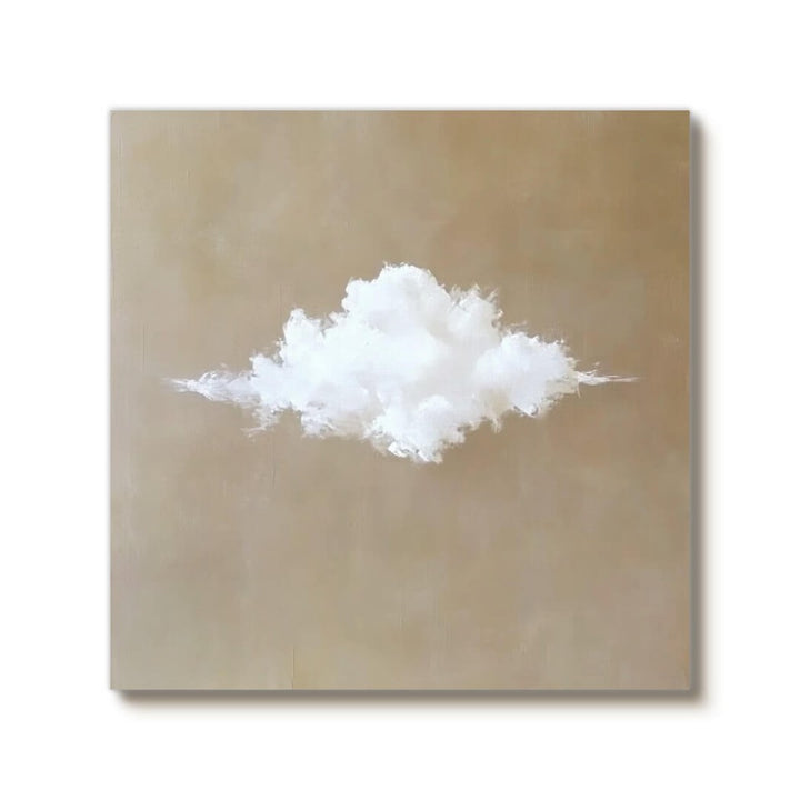 Cumulus Solitude – Abstract Cloud Hand-Painted Oil Painting