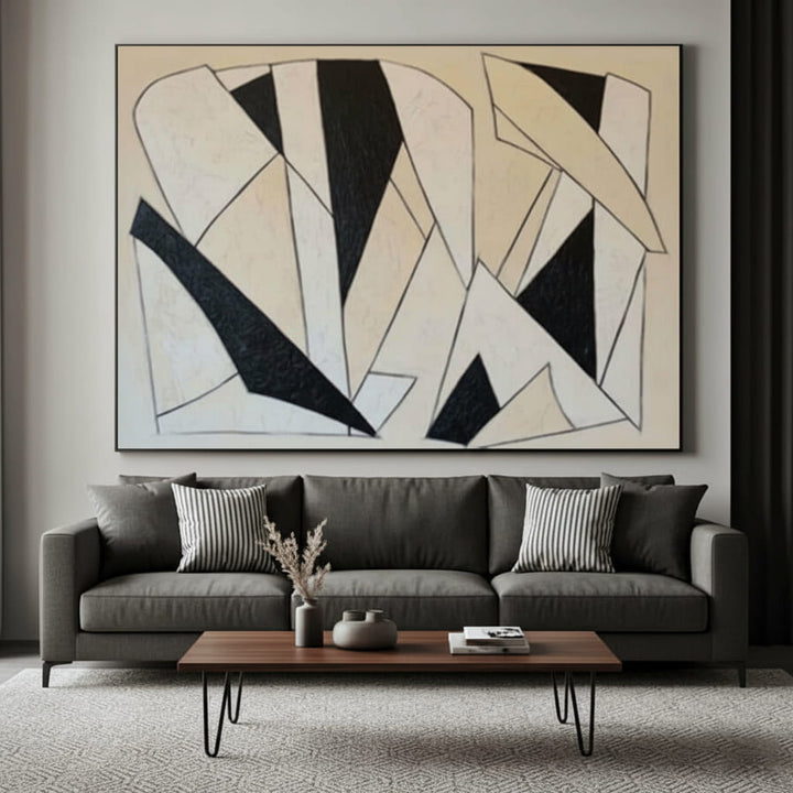 Deconstructed Harmony – Abstract Hand-Painted Oil Painting