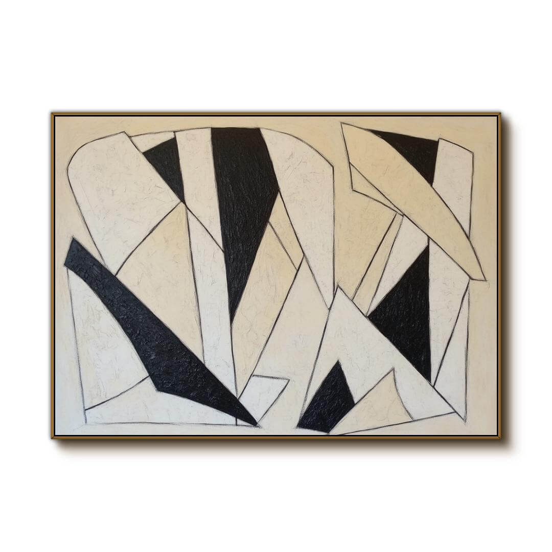 Deconstructed Harmony – Abstract Hand-Painted Oil Painting