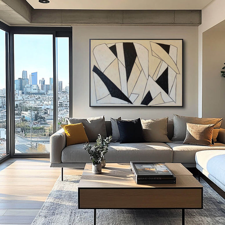 Deconstructed Harmony – Abstract Hand-Painted Oil Painting