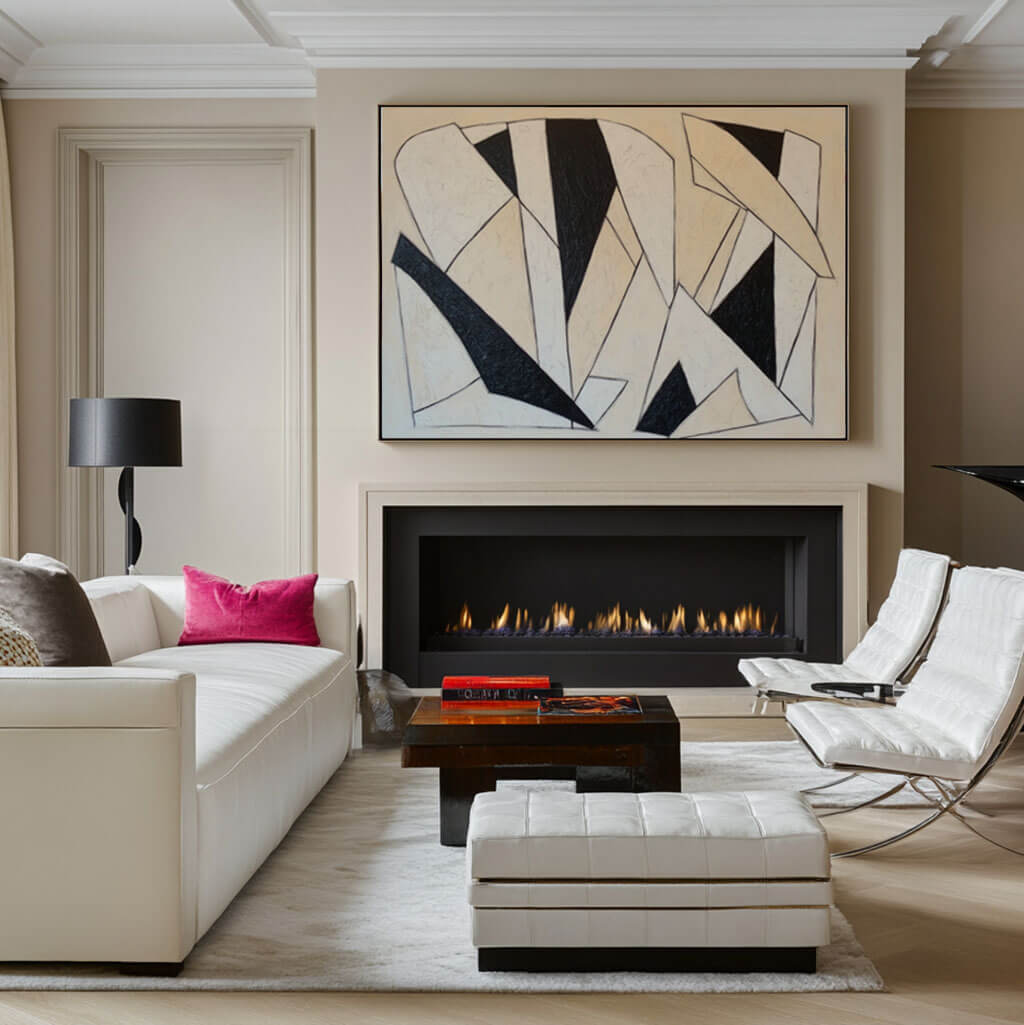 Deconstructed Harmony – Abstract Hand-Painted Oil Painting