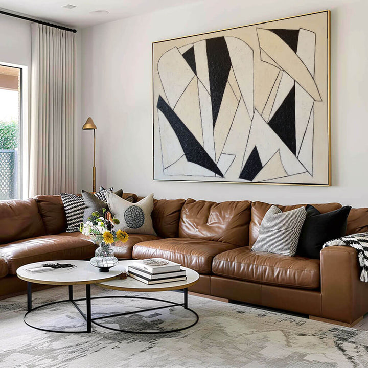 Deconstructed Harmony – Abstract Hand-Painted Oil Painting