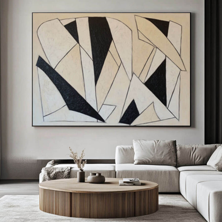 Deconstructed Harmony – Abstract Hand-Painted Oil Painting