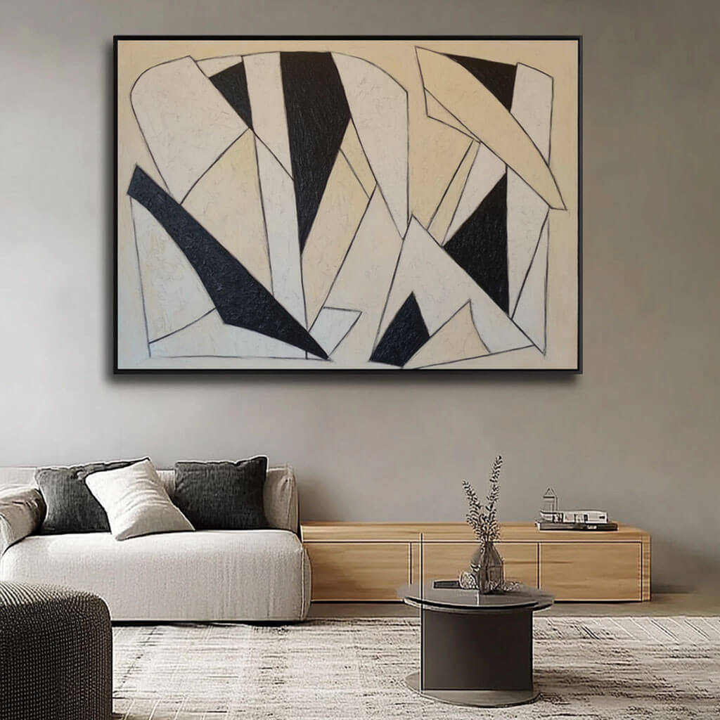 Deconstructed Harmony – Abstract Hand-Painted Oil Painting