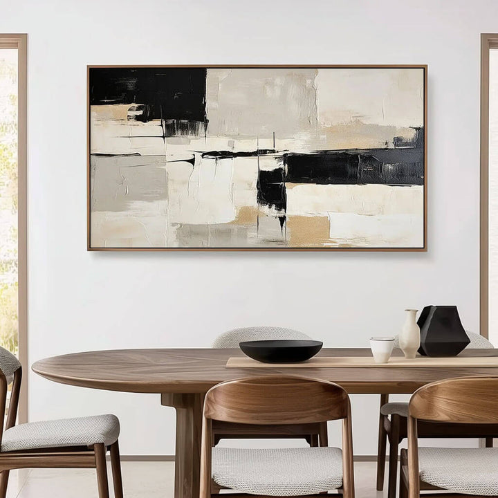 Fractured Horizon – Abstract Hand-Painted Oil Painting