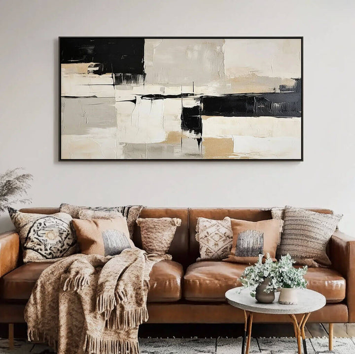 Fractured Horizon – Abstract Hand-Painted Oil Painting