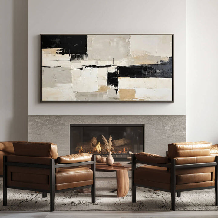 Fractured Horizon – Abstract Hand-Painted Oil Painting