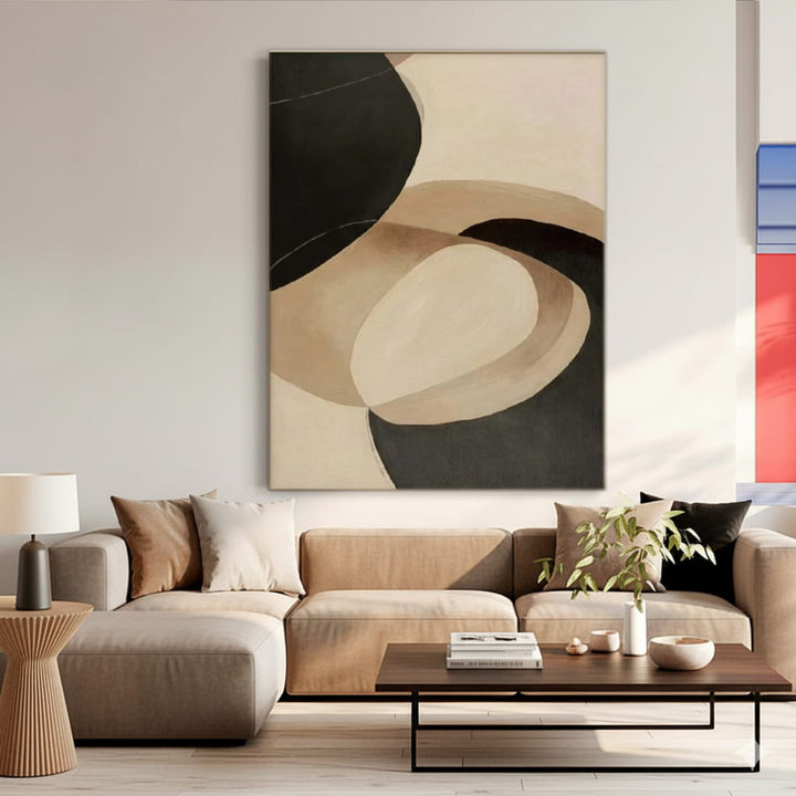 Organic Arc – Minimalist Hand-Painted Oil Painting