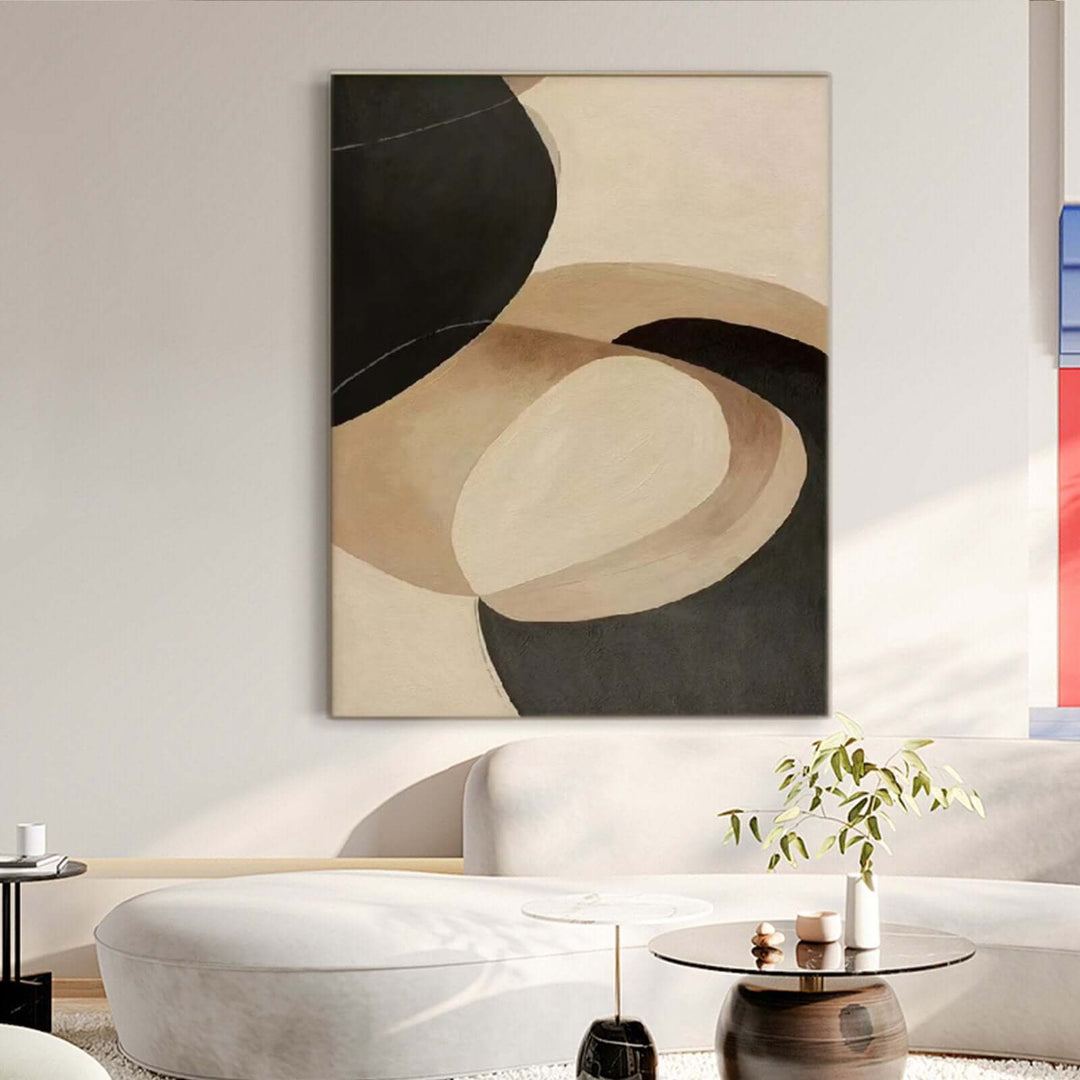 Organic Arc – Minimalist Hand-Painted Oil Painting