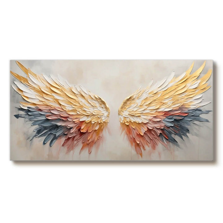 Auric Span – Textured Wing Hand-Painted Oil Painting