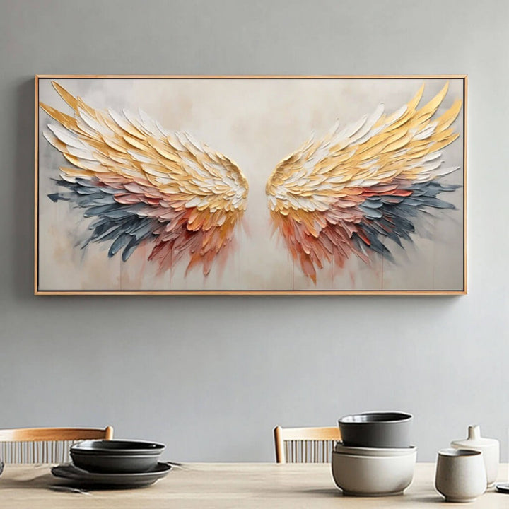 Auric Span – Textured Wing Hand-Painted Oil Painting