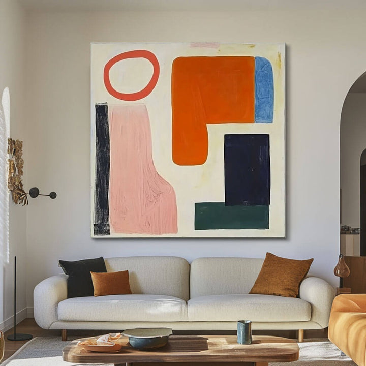 Bauhaus Sonata – Abstract Hand-Painted Oil Painting