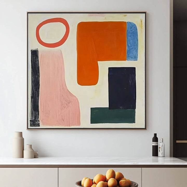 Bauhaus Sonata – Abstract Hand-Painted Oil Painting