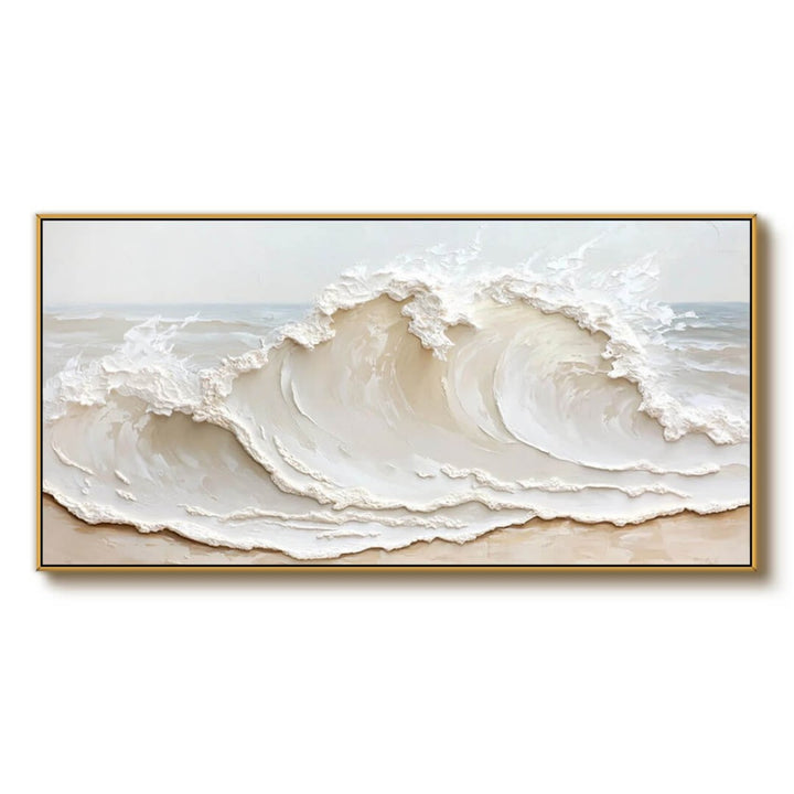 Chalk Breaker – Textured Wave Hand-Painted Oil Painting