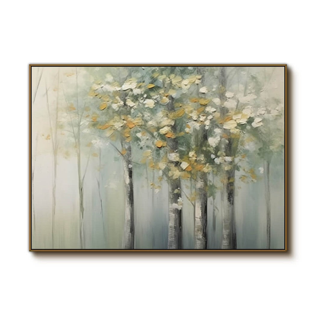 Chiffon Canopy – Misty Forest Hand-Painted Oil Painting