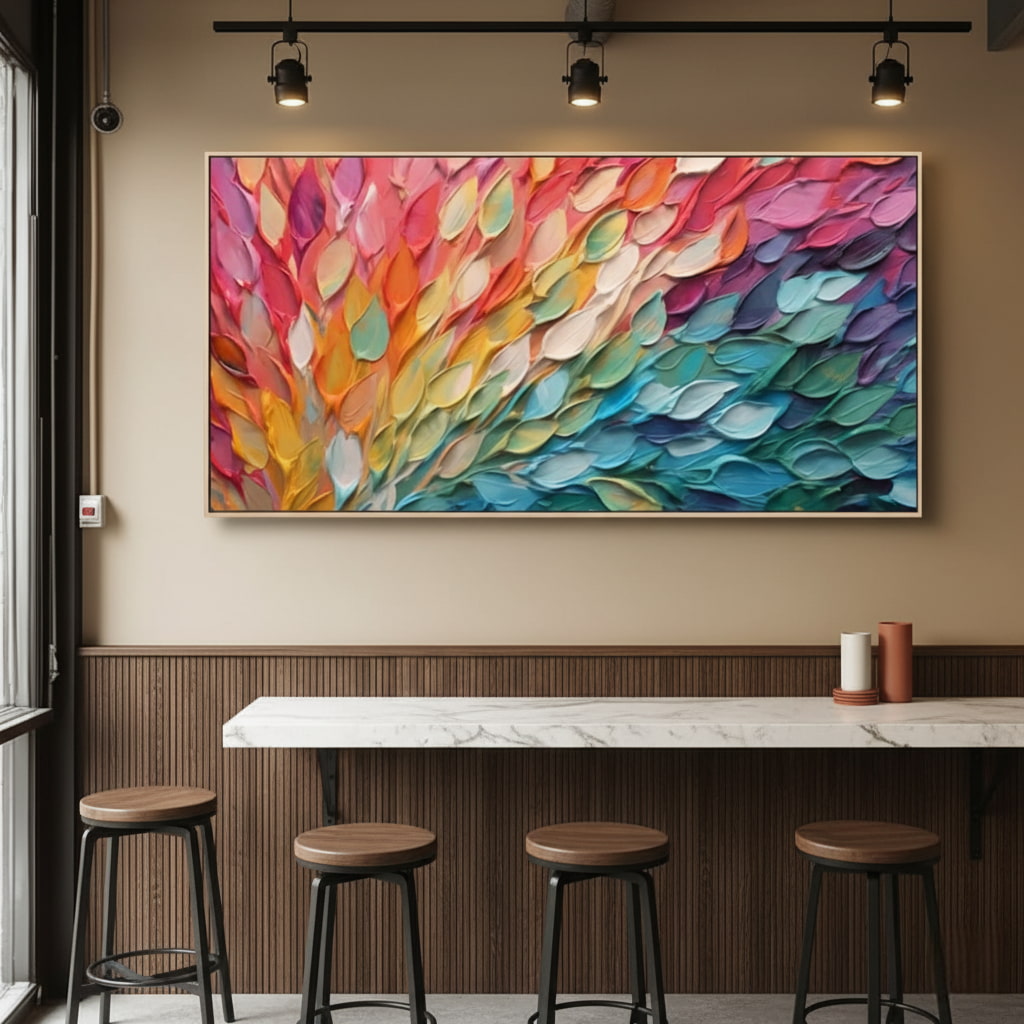 Chromatic Fletching – Textured Hand-Painted Oil Painting