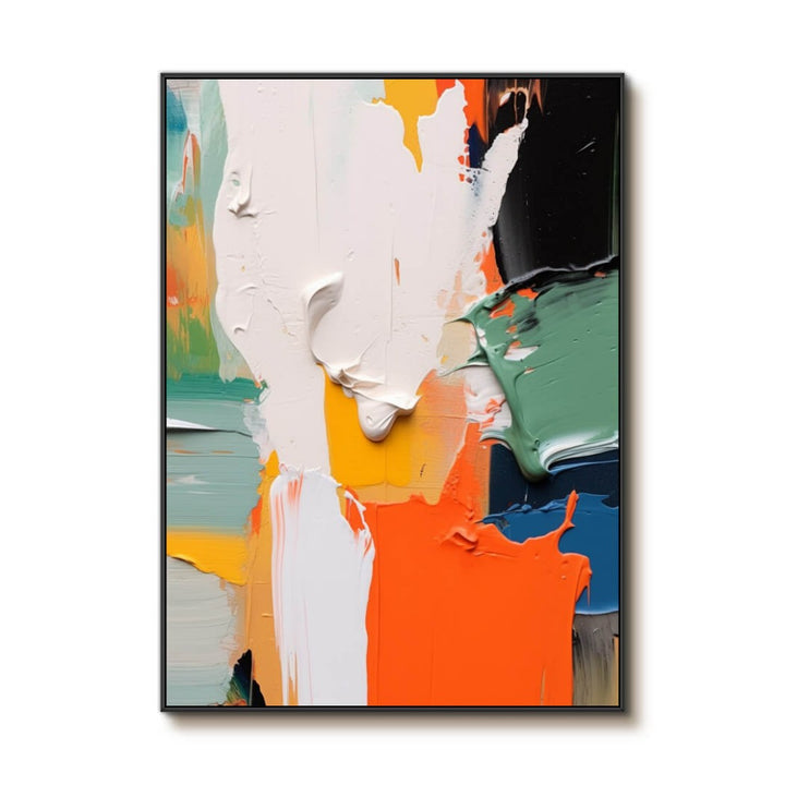 Chromatic Sculpture – Textured Hand-Painted Oil Painting