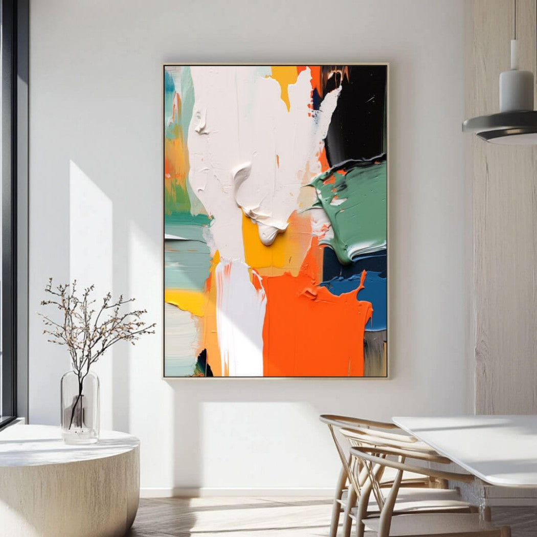 Chromatic Sculpture – Textured Hand-Painted Oil Painting