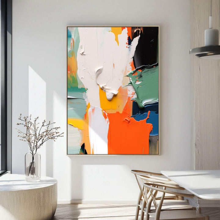 Chromatic Sculpture – Textured Hand-Painted Oil Painting