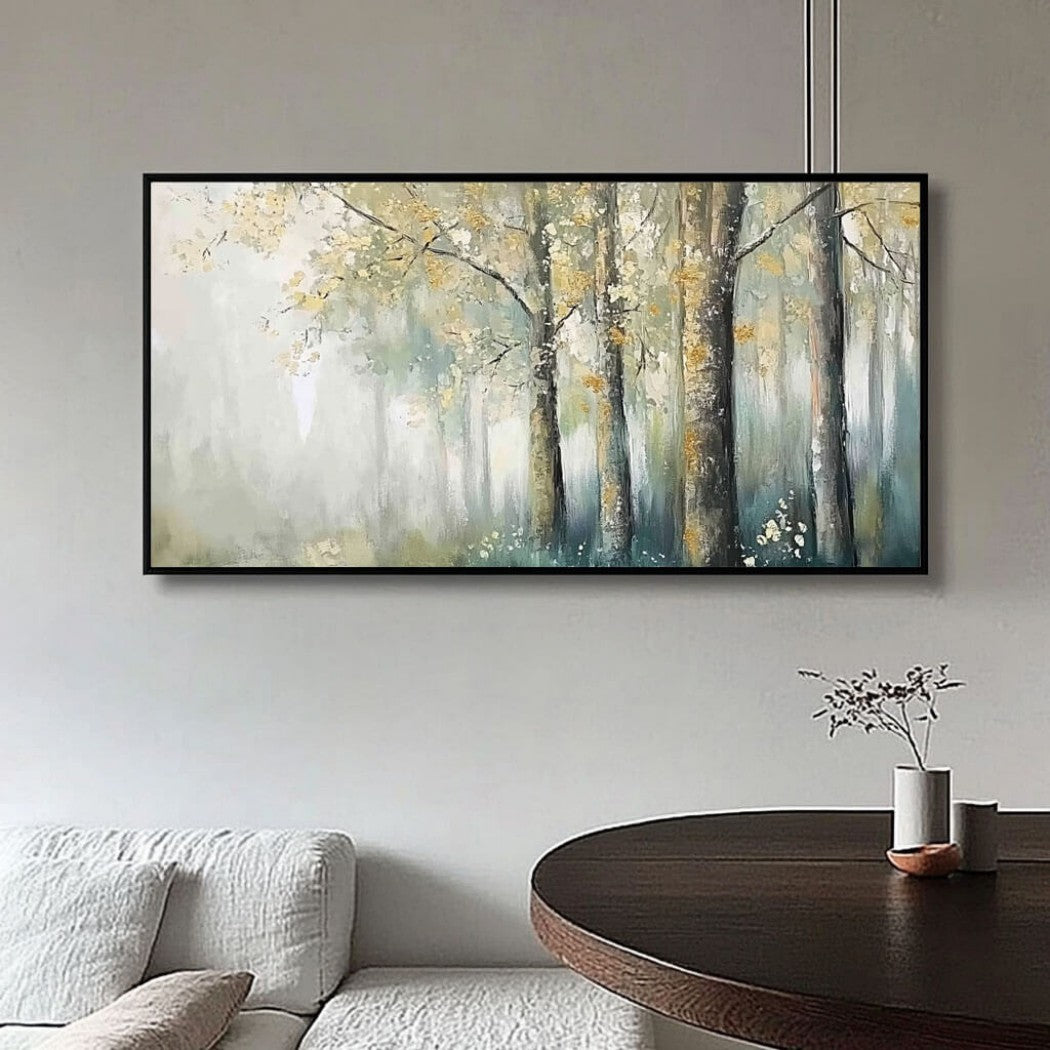 Gilded Efflorescence – Forest Hand-Painted Oil Painting