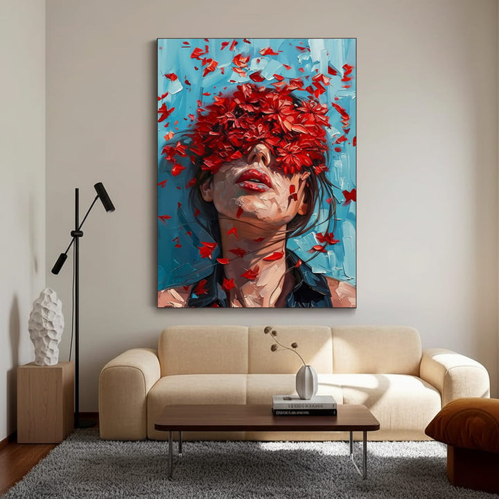 Petal Veil - Emotional Figurative Pallet Knife Art