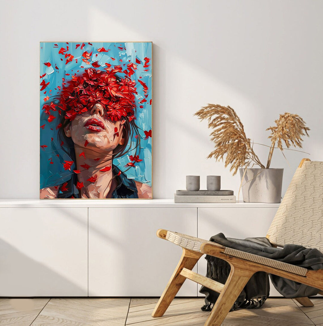Petal Veil - Emotional Figurative Pallet Knife Art