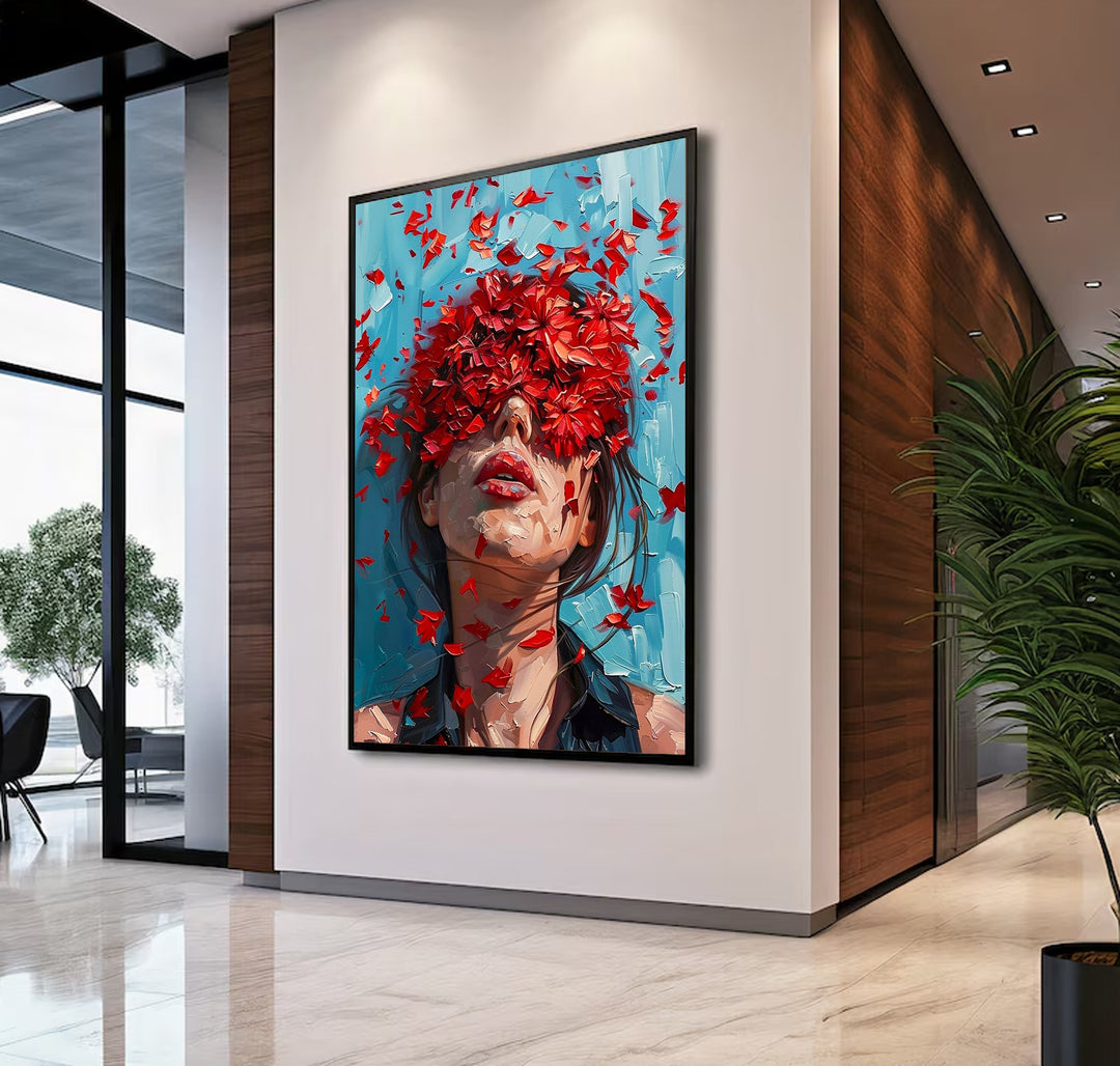 Petal Veil - Emotional Figurative Pallet Knife Art