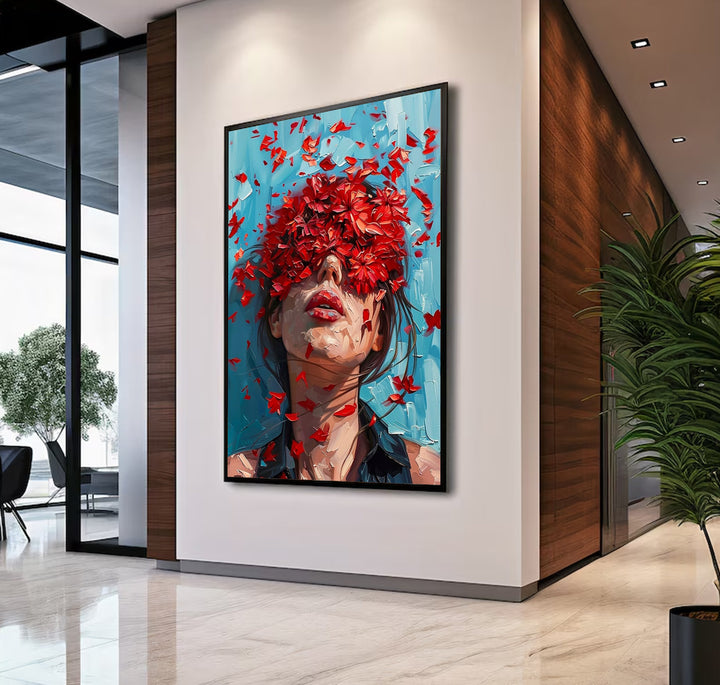 Petal Veil - Emotional Figurative Pallet Knife Art