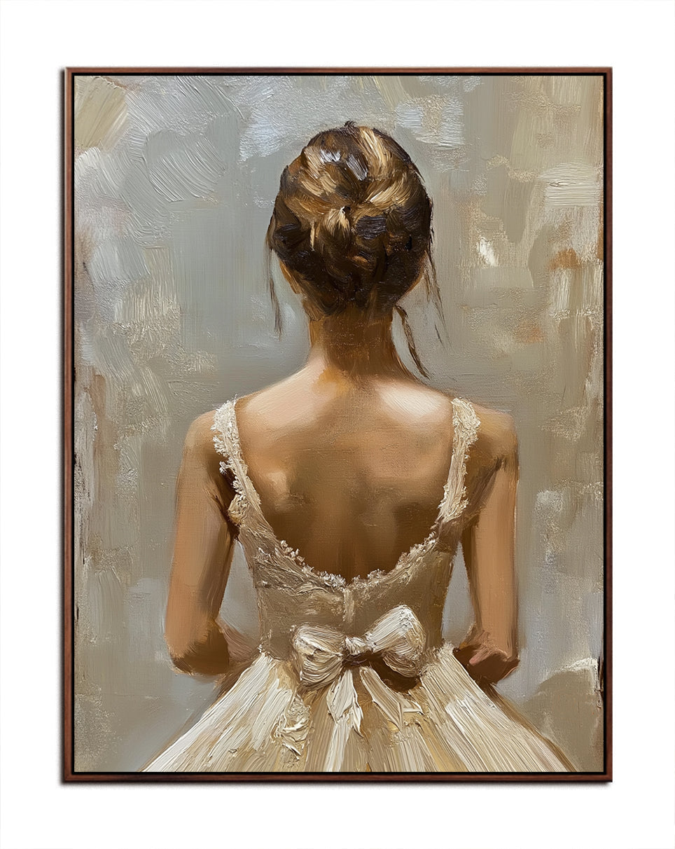Ballet Whisper - Figurative Portrait in Ivory