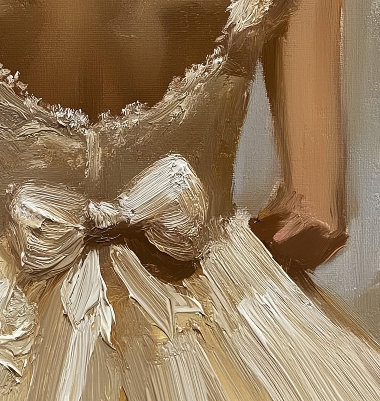 Ballet Whisper - Figurative Portrait in Ivory