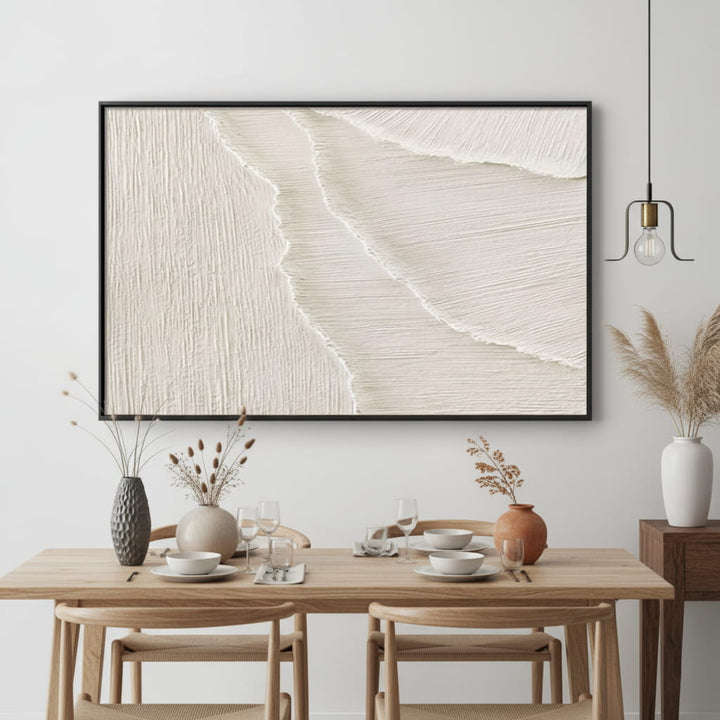 Monochrome Tide – Textured Hand-Painted Oil Painting