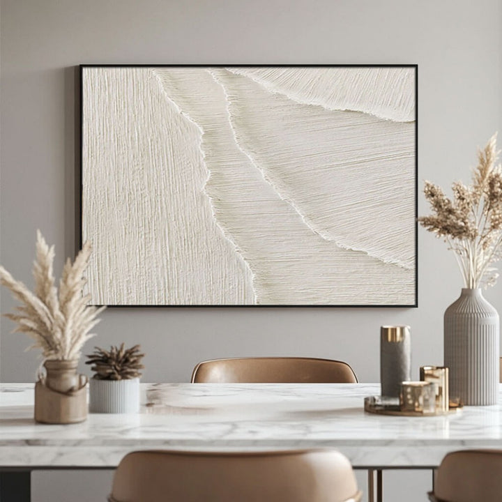 Monochrome Tide – Textured Hand-Painted Oil Painting