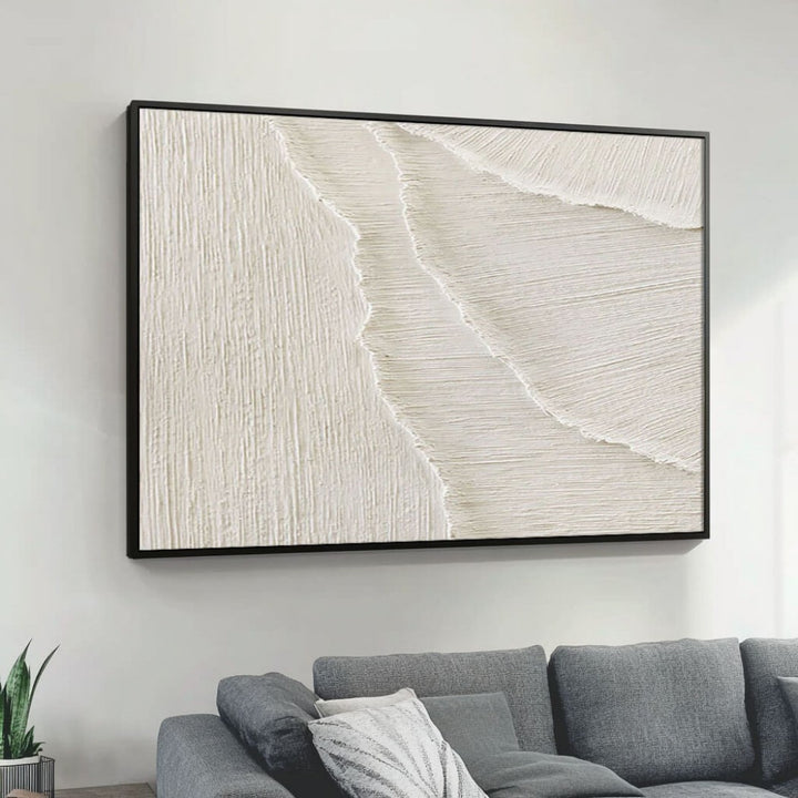 Monochrome Tide – Textured Hand-Painted Oil Painting