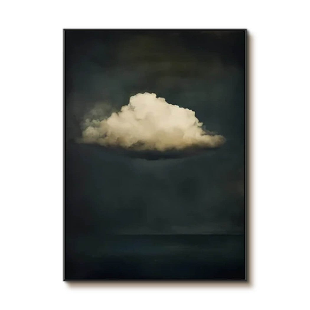 Nimbus Solitaire – Textured Cloud Hand-Painted Oil Painting