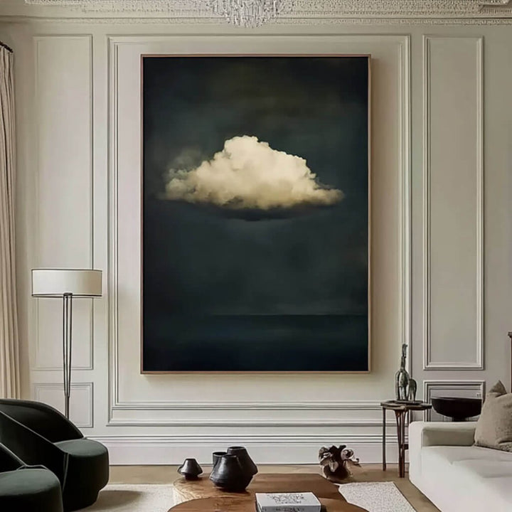 Nimbus Solitaire – Textured Cloud Hand-Painted Oil Painting