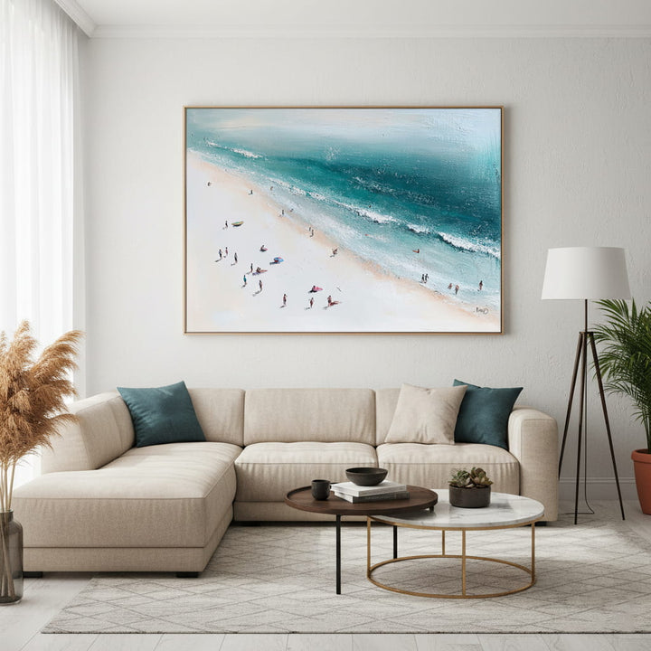 Azure Expanse – Coastal Hand-Painted Oil Painting