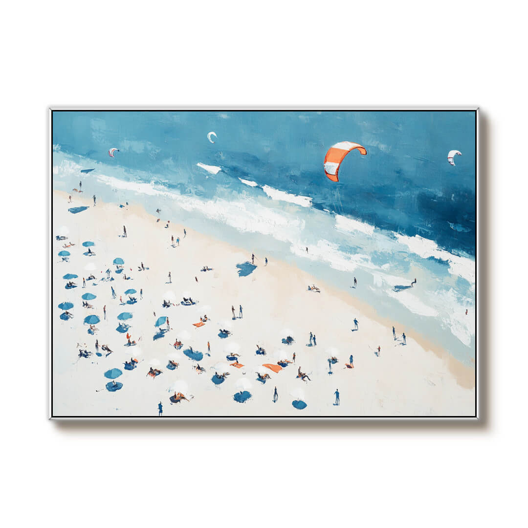 Azure Expanse – Coastal Hand-Painted Oil Painting