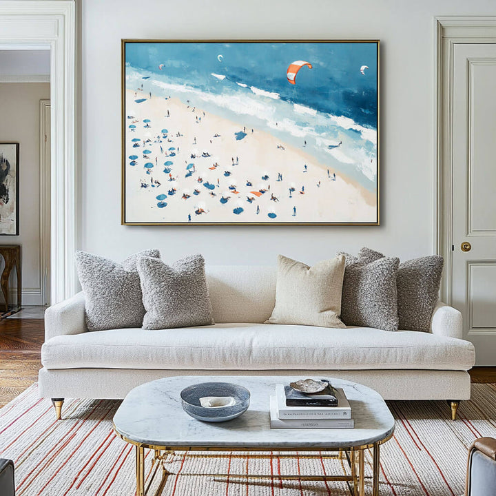 Azure Expanse – Coastal Hand-Painted Oil Painting