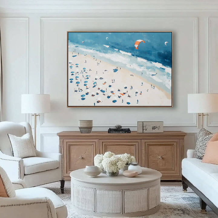 Azure Expanse – Coastal Hand-Painted Oil Painting