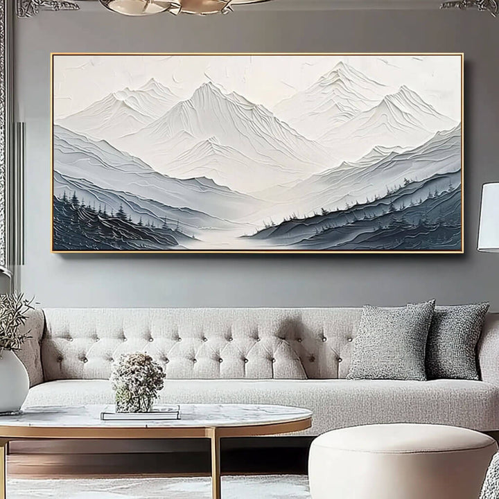 Glacial Silence – Textured Landscape Hand-Painted Oil Painting