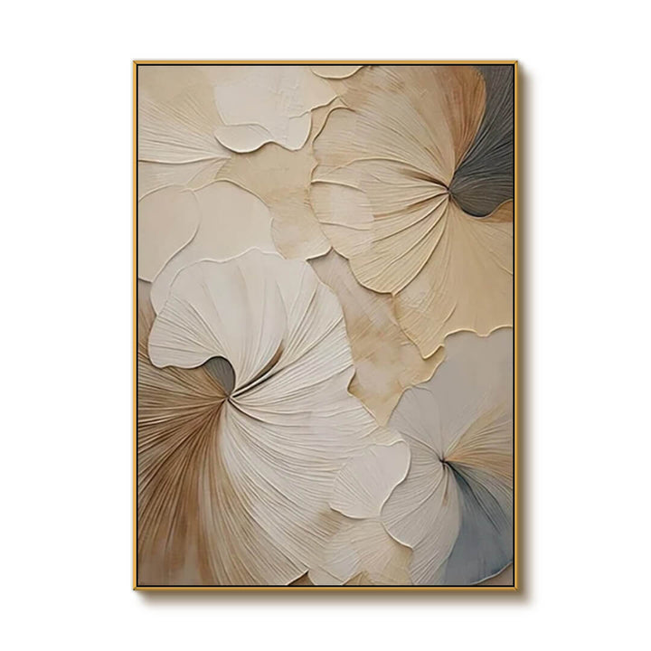Sepia Whisper – Textured Floral Hand-Painted Oil Painting